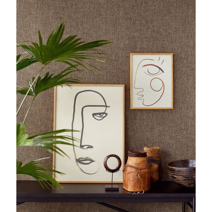 Eijffinger|Ethnische Tapete gestreifter Stoff braun|Tapeten