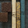 Eijffinger|Papier peint ethnique tissu rayé bleu sarcelle|Papier Peint