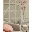 Eijffinger|Modern wallpaper with geometric taupe circles|Wallpaper