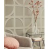 Eijffinger|Modern wallpaper with geometric taupe circles|Wallpaper