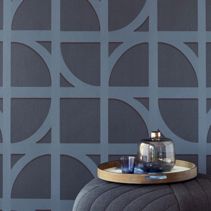 Eijffinger|Papel pintado círculos azul moderno|Papel Pintado