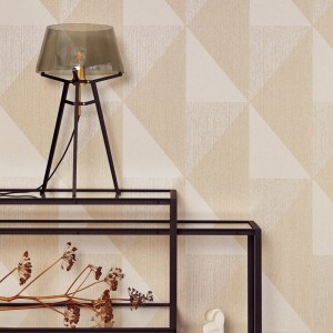 Eijffinger|Papel pintado rombos efecto tiza verde gris plata brillante moderno|Papel Pintado