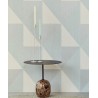 Eijffinger|Papel pintado rombos efecto tiza verde gris plata brillante moderno|Papel Pintado