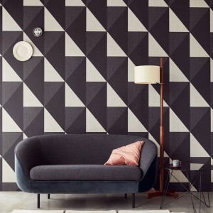 Eijffinger|Papel pintado rombos efecto tiza verde gris plata brillante moderno|Papel Pintado 2
