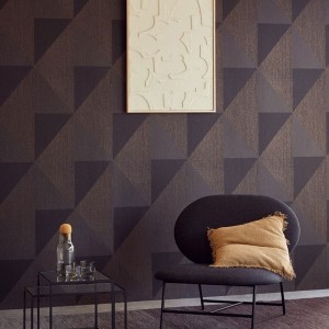 Eijffinger|Papel pintado rombos efecto tiza verde gris plata brillante moderno|Papel Pintado