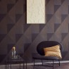 Eijffinger|Papier peint moderne losanges effet craie marron cuivre|Papier Peint