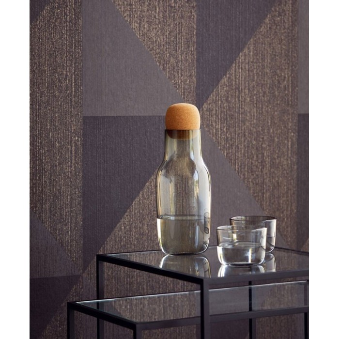 Eijffinger|Papel pintado rombos efecto tiza marrón cobre brillante moderno|Papel Pintado