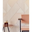 Eijffinger|Elegant geometric wallpaper in pastel copper|Wallpaper