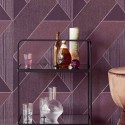 Eijffinger|Papier peint géométrique élégant aubergine et cuivre|Papier Peint