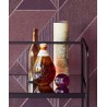 Eijffinger|Elegant geometric wallpaper in aubergine red and copper|Wallpaper