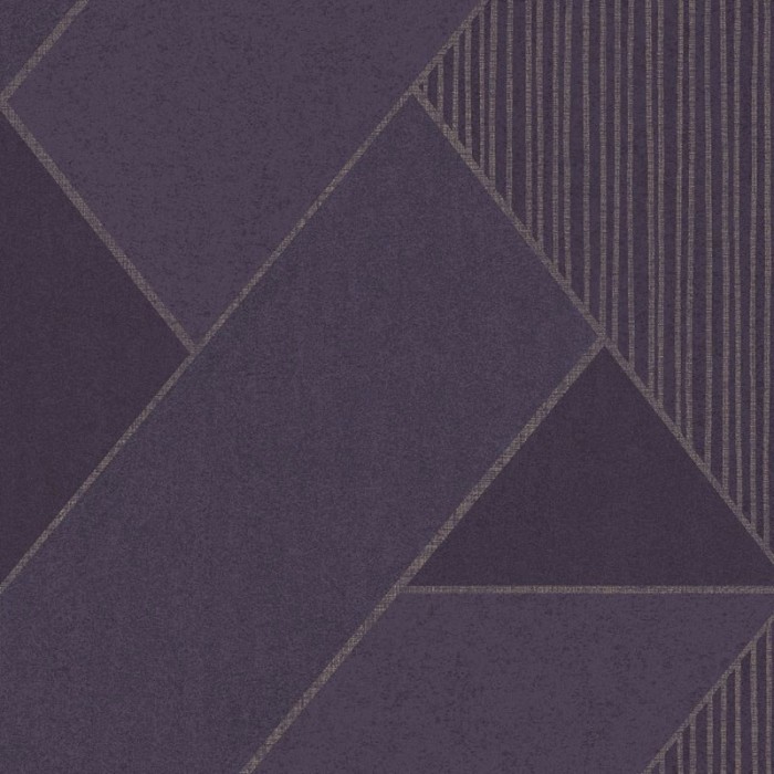 Eijffinger|Elegant geometric wallpaper in violet purple and gold|Wallpaper