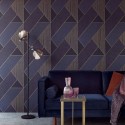 Eijffinger|Elegant geometric wallpaper in cream white and gold|Wallpaper