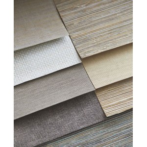 Casamance|Tapete Naturfasern Imitation Raffia braun-schwarz|Raffiaimitation 2