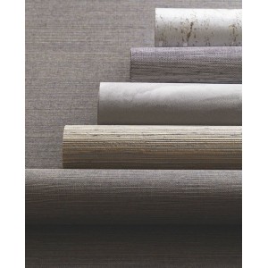 Caselio|Textile effect wallpaper in brown|Raffia Imitation 2