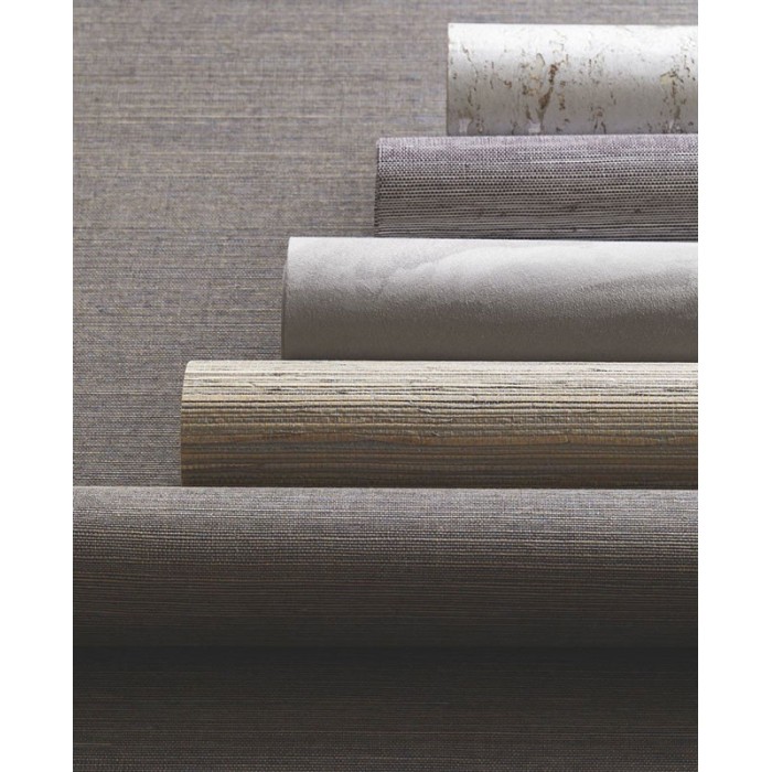 Papeldecor|Wallpaper greyish tones natural fibre fabric artisanal style|Wallpaper
