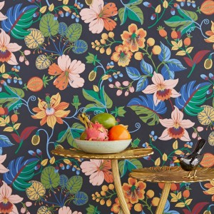 Rasch|Papier peint romantique blanc fleurs style boho|Floral