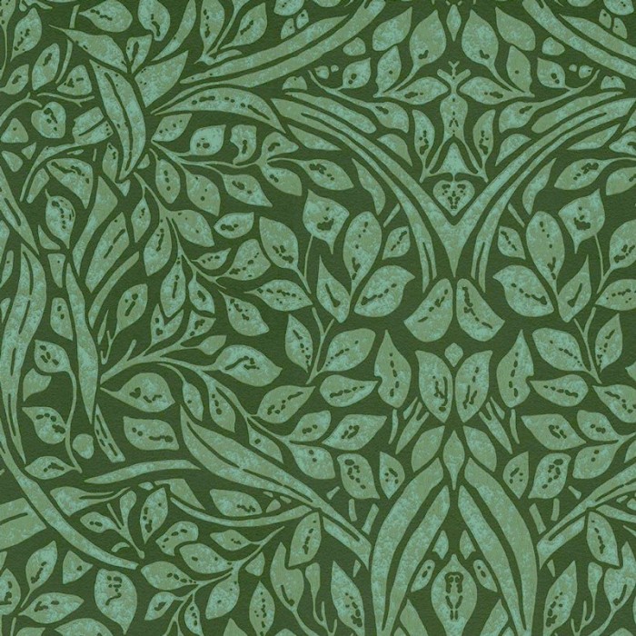 Papeldecor|Papel pintado flores entrelazadas tipo ornamental verde|Papel Pintado