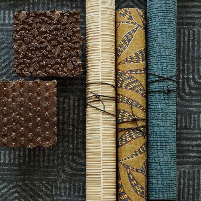 Papeldecor|Wallpaper handcrafted bamboo cane beige sand|Wallpaper