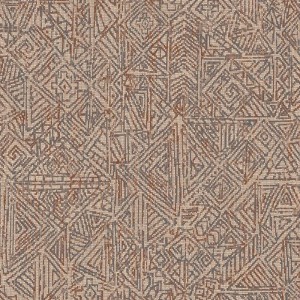 Casadeco|Papier peint patchwork ethnique contemporain marron|Ethnique