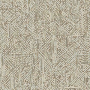Casadeco|Papier peint patchwork ethnique contemporain marron|Ethnique