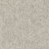Papeldecor|Vliestapete Stoffoptik mit Ethnomotiven Hellgrau|Tapeten