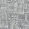 Papeldecor|Papier peint effet tissu teinté avec motifs ethniques bleu|Papier Peint