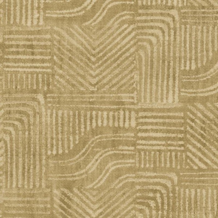 Papel pintado étnico tipo patchwork en tela teñida color amarillo ocre -  219-2179