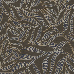 Papeldecor|Papier peint fleurs design rétro années couleur pétrole|Papier Peint