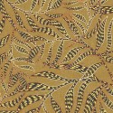 Papeldecor|Papel pintado estampado de hojas estilo étnico color ocre|Papel Pintado