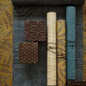 Papeldecor|Wallpaper ethnic style leaf print ochre colour|Wallpaper