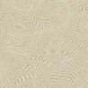 Papeldecor|Papier peint design élégant avec feuilles en relief et brillant crème blanc|Papier Peint
