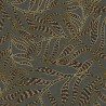 Papeldecor|Vliestapete Modern Ethno mit Reliefblättern und Glanz, Blau und Schwarz|Tapeten