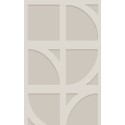 Papeldecor|Wallpaper modern circle shape white and silver|Wallpaper