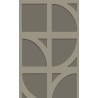 Papeldecor|Papier peint géométrique à cercles style moderne gris taupe|Papier Peint