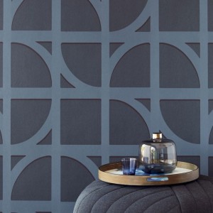 Grandeco|Papier peint moderne minimaliste gris beige|Géométrique