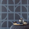 Papeldecor|Wallpaper blue modern design with circles|Wallpaper