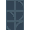 Papeldecor|Papier peint bleu design moderne avec cercles|Papier Peint