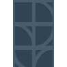 Papeldecor|Papier peint bleu design moderne avec cercles|Papier Peint