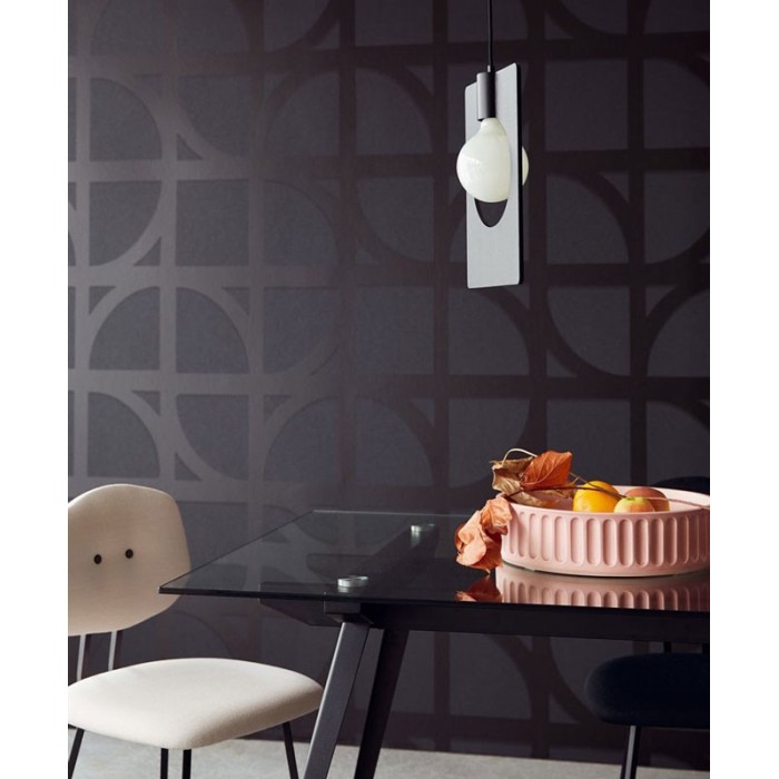 Papeldecor|Moderne Tapete schwarz, zeitgenössisches Design Kreise|Tapeten
