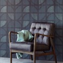 Papeldecor|Papier peint moderne bleu avec reflets brillants|Papier Peint