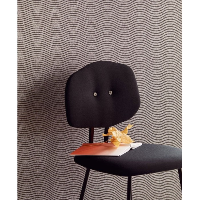 Papel pintado sencillo y elegante efecto ondas con brillantes marrón -  219-2209