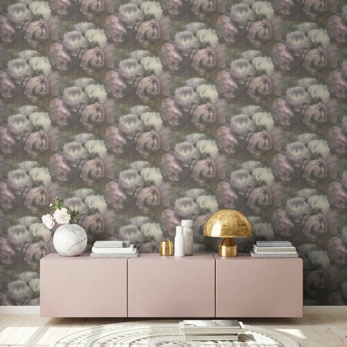 As Creation|Papier peint boutons de roses texture rose pastel|Papier Peint