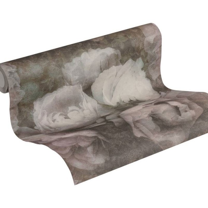 As Creation|Rosentapete mit Pastellrosa-Struktur|Tapeten