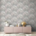 As Creation|Papier peint boutons de roses texture blanc|Papier Peint