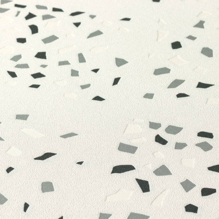 Papel pintado gráfico moderno blanco y plateado - As Creation New Walls 373942