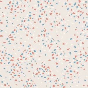 Khroma|Geometrische Mosaik-Tapete Braun und Türkis|Tapeten