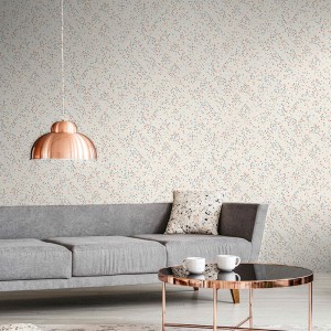 Khroma|Geometrische Mosaik-Tapete Braun und Türkis|Tapeten 2
