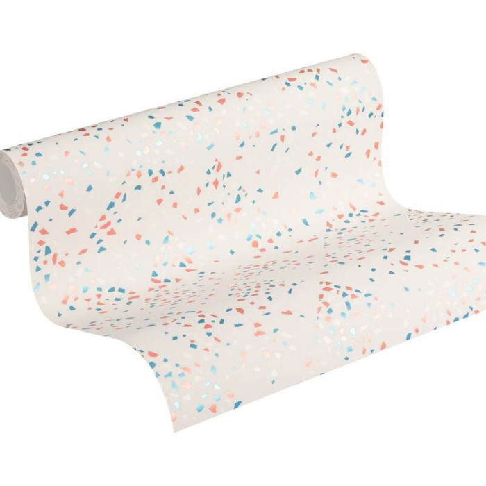 As Creation|Papel pintado rombos píxeles estilo moderno blanco|Papel Pintado