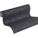 As Creation|Modern graphic wallpaper black silver metallic|Wallpaper