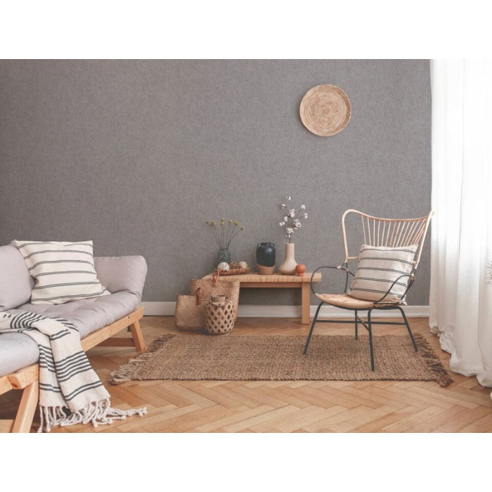 As Creation|Unifarbene Tapete gesprenkelt graubraun|Tapeten